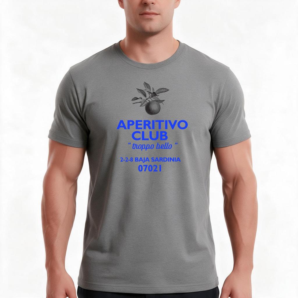 Vintage Inspired Graphic Print Aperitivo Club TShirt Summer Casual Cotton Tee Oversized Streetwear Tops Unisex Unisex Unisex