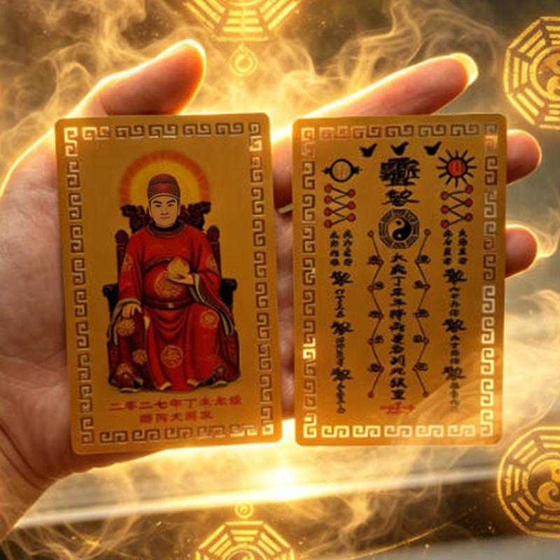 2027 Tai Sui Card Feng Shui Prayer Gold Card Exorcism Protection Gift Safe Bring In Wealth And Treasure