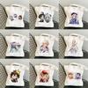 Shopper Genshin Impact Qiqi Anime Shopping Bag Harajuku Canvas Bag Large Capacity Collapsible Kawaii Women Shoulder Bag Handbag