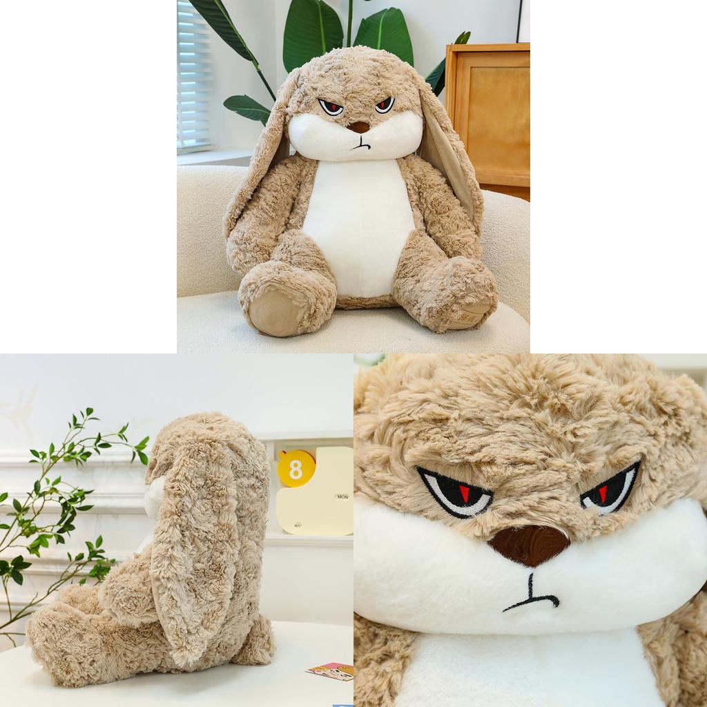 Fluffy Bunny Plush Toy Pillow Stuffed Animal Cute Birthday Gift For Girls 30-60cm