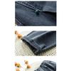 Spring Autumn Women's Casual Jeans Women Elastic Waist Wash Blue Pan Buckle Loose  Harlan Denim Pants