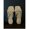 Anti-slip Shoes with Square Toe, Net Fabric, Women's New Style, Open-weave Summer Slippers Devotion