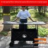 Folding Outdoor Camping Cart with Liftable Table for Street Stalls and Night Markets