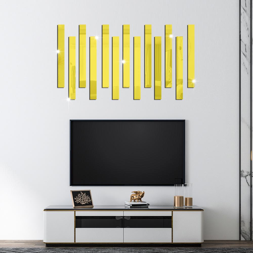 3*30cm Acryl Spiegel Grenze Dekorative Linien Wand Aufkleber Decke Taille Diy Selbst Klebe