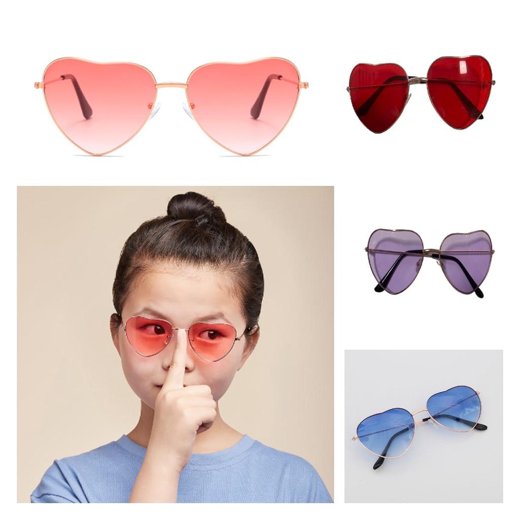 Trendy Heart-shaped Metal Eyewear With Ocean Lenses For Women Perfect For Parties And Performances