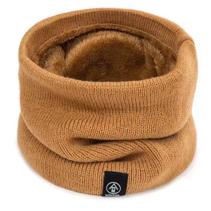 Upgraded Model Women Knitted Scarf Solid Cashmer Like Winter Scarves Lady Warm Thick Unisex Men Neck Scarfs Ring