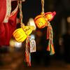 Year of The Horse Chinese Style Lantern with Tassel Handmade Handheld Lantern Blessing Words Printed Spring Festival Lantern