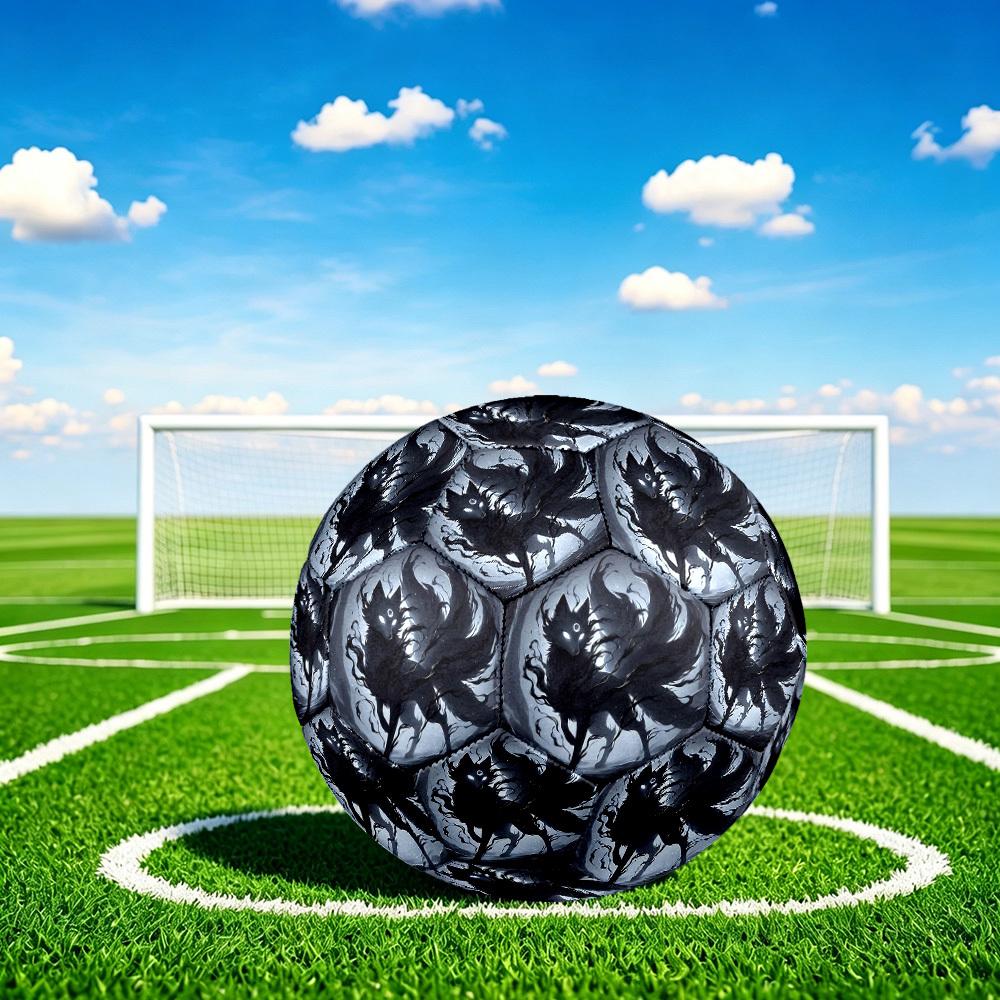 1pc Shadow Wolf Forest Size 5 Soccer Ball Professional Match Training Football Indoor &Outdoor Sports Ball Lightweight Durable c65100