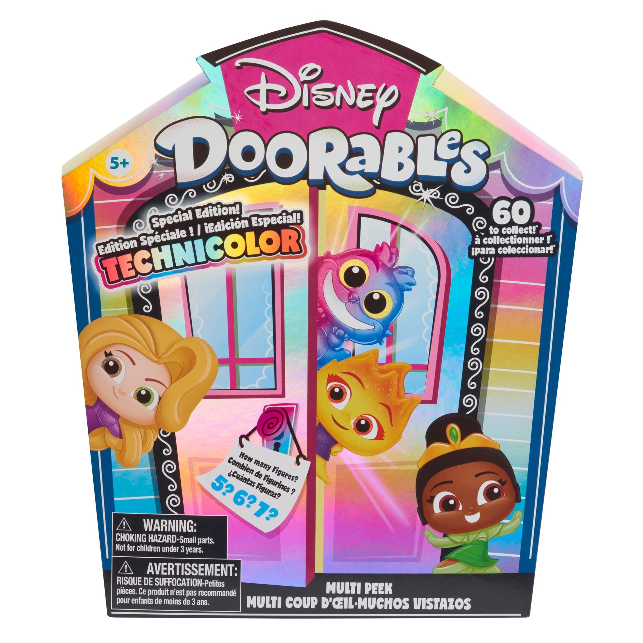 

Just Play Disney Doorables Multi Peek Technicolor Collectible Figures Kids Toys for Ages 5 Up Takeover, 1.5-inch Figurines, 5-7 Inside,
