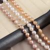 1String, Fashion Women's Natural Freshwater Pearls, 8-9 Mm, Drop Shape Pearl Beads for DIY Necklaces, Bracelets Accessories, Jewelry Making 36cm