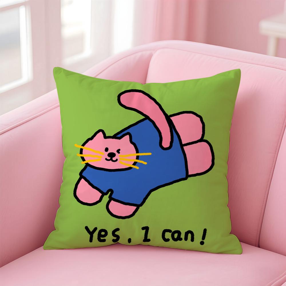 Happy D-Dog Cushion Cover Comfortable Reversible Pillow Cover Ideal for Car Sofa Bedroom & Beyond