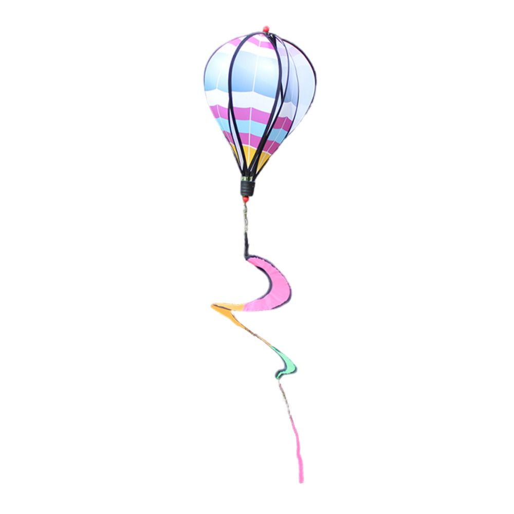 Colorful Design Hot Air Balloon Rotating Design Garden Windmill Wind Twister  Outdoor Decoration