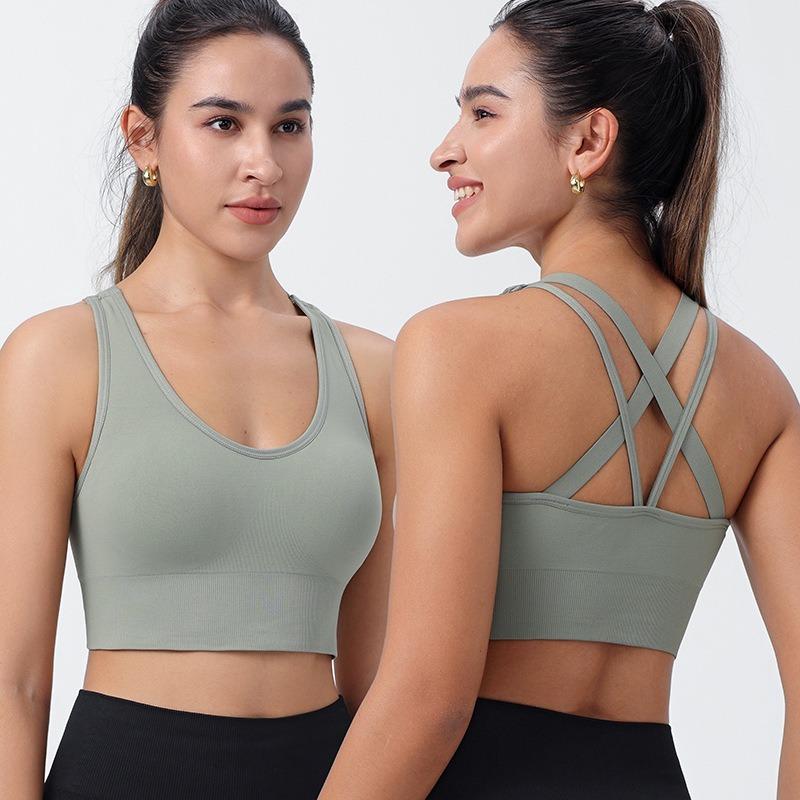 Women Shockproof Beautiful Back Sports Bra With Removable Pads For Running Fitness Yoga
