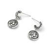 Retro Teardrop Round S925 Sterling Silver Dangle Earrings for Women