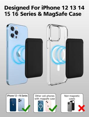 Magnetic Card Wallet Holder with MagSafe for iPhone 15/14/13/12 Pro Max/Pro/Plus