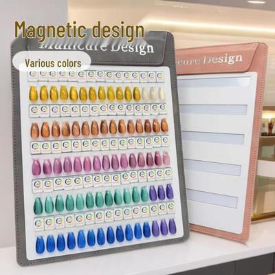 Magnetisches Nail Art Display Buch: Gel-Farbprobe & Nagelspitzen-Board.
