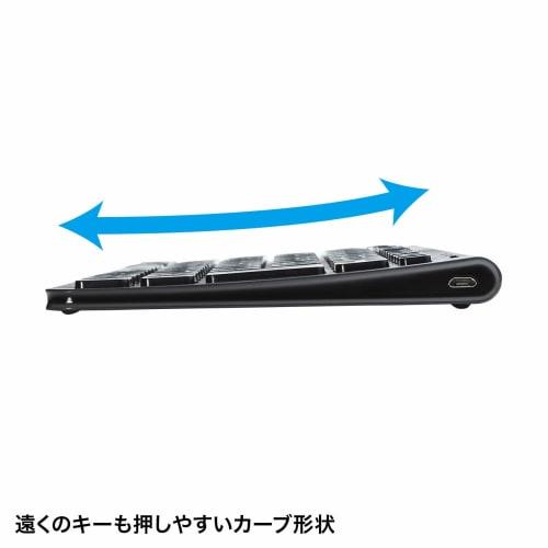 Sanwa Supply Wireless Keyboard with Mouse (No Numeric Keypad) USB Connection 2.4GHz Rechargeable Japanese 86 Keys Pantograph Black SKB-WL32SETBK