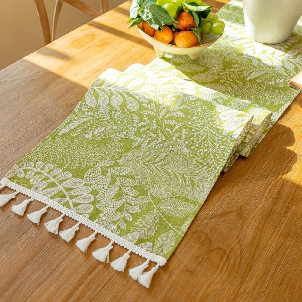 New American Retro Table Runner Polyester Pastoral Style Sideboard Cover 30x180 cm Blue Rose Table Dust Cover Restaurant Decor