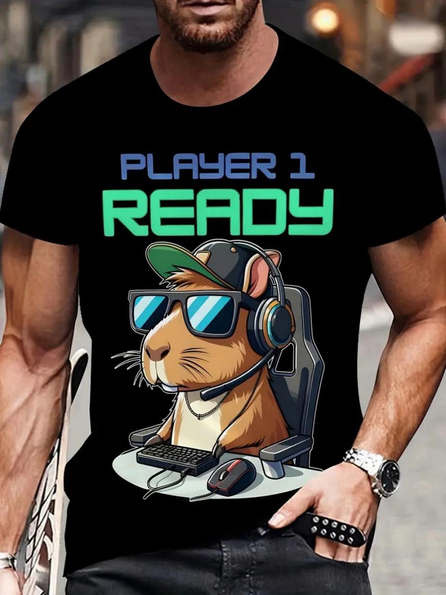 

Забавная футболка с графикой капибары, 3D-принт, для мужчин и женщин, милые футболки с капибарой, летние повседневные топы S