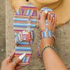 Summer New Flat-bottomed Slippers Foreign Trade Large Size Toe Sandals Belt Buckle Holiday Wind Spot Beach Cool Slippers