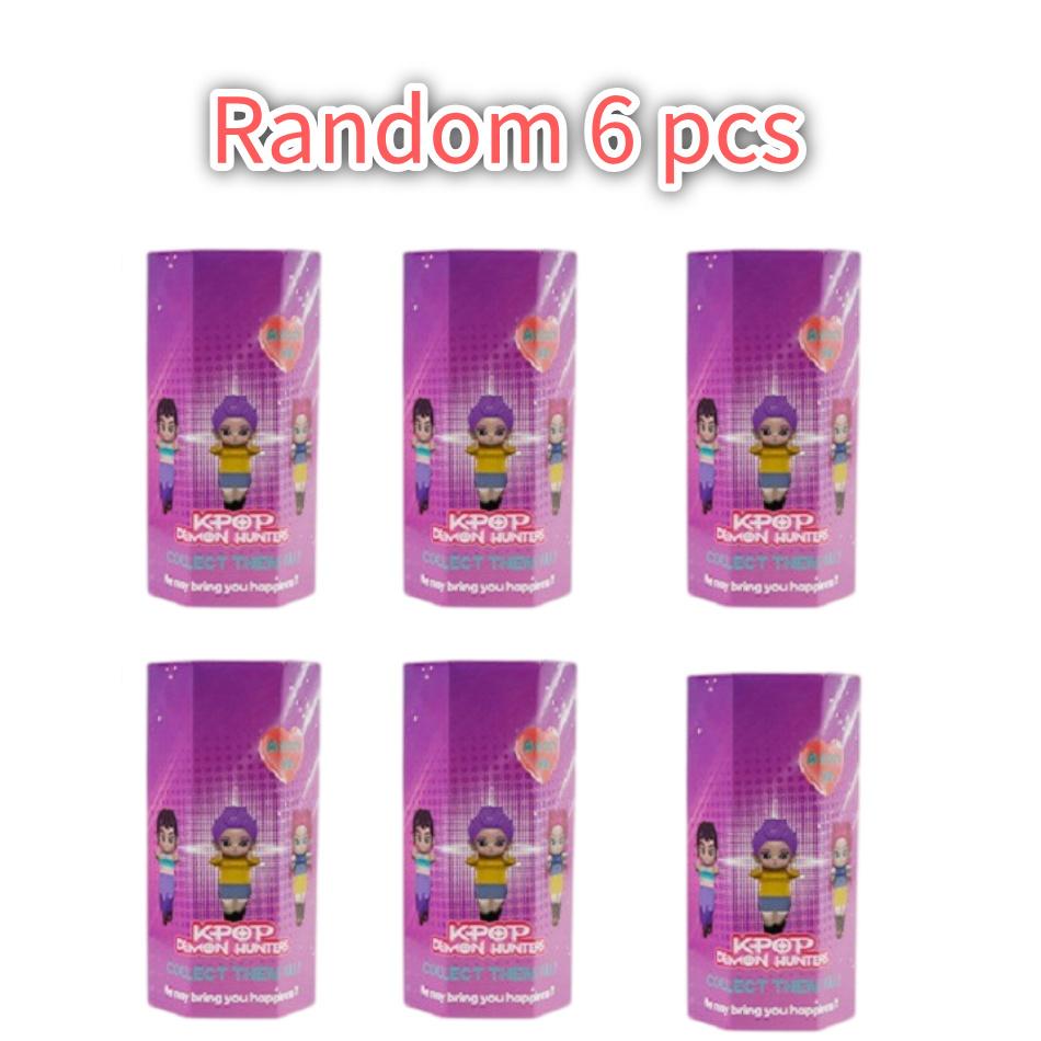 12 Stück/Stil Kpop Dämonenjagd Anime Figuren Zufällige Blindbox Serie Ornamente PVC Modell Puppen Spielzeug für Weihnachtsgeschenke für Kinder
