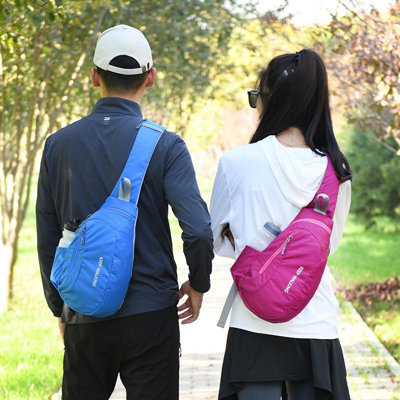 Outdoor Reflective Waterproof Running Shoulder Bag Men'S Crossbody Chest Sports Bag Women'S Hiking Cycling Climbing Backpack