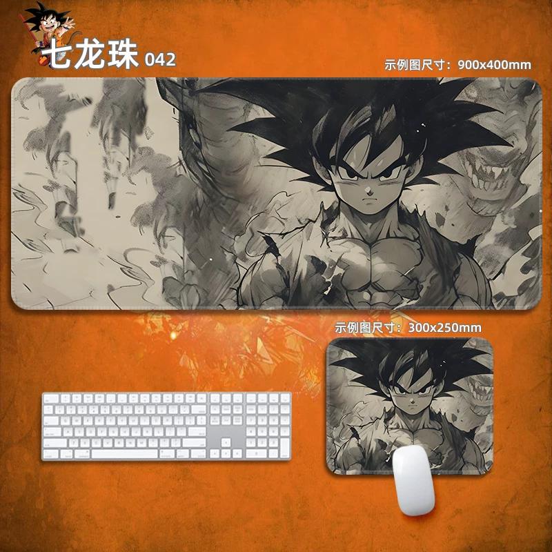 Anime Mauspads Drachenball Leder-Mauspad Nachhaltig Kleiner Junge Handgelenkstütze Tastaturunterlage Tischmatte Son Goku Animation Dekorative Tischdecke