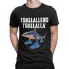 Trallallero Trallala Funny Shark Meme T-Shirt Summer Pure Cotton T Shirts For Mens Trending Casual Tee Shirt  Sleeve  Basic Tops