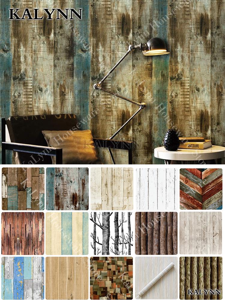 Vinyl Contact Paper Wood Wallpaper Stick and Peel Removable Self Adhesive Wall Paper for Living Room Bedroom Kitchen Width 45cm