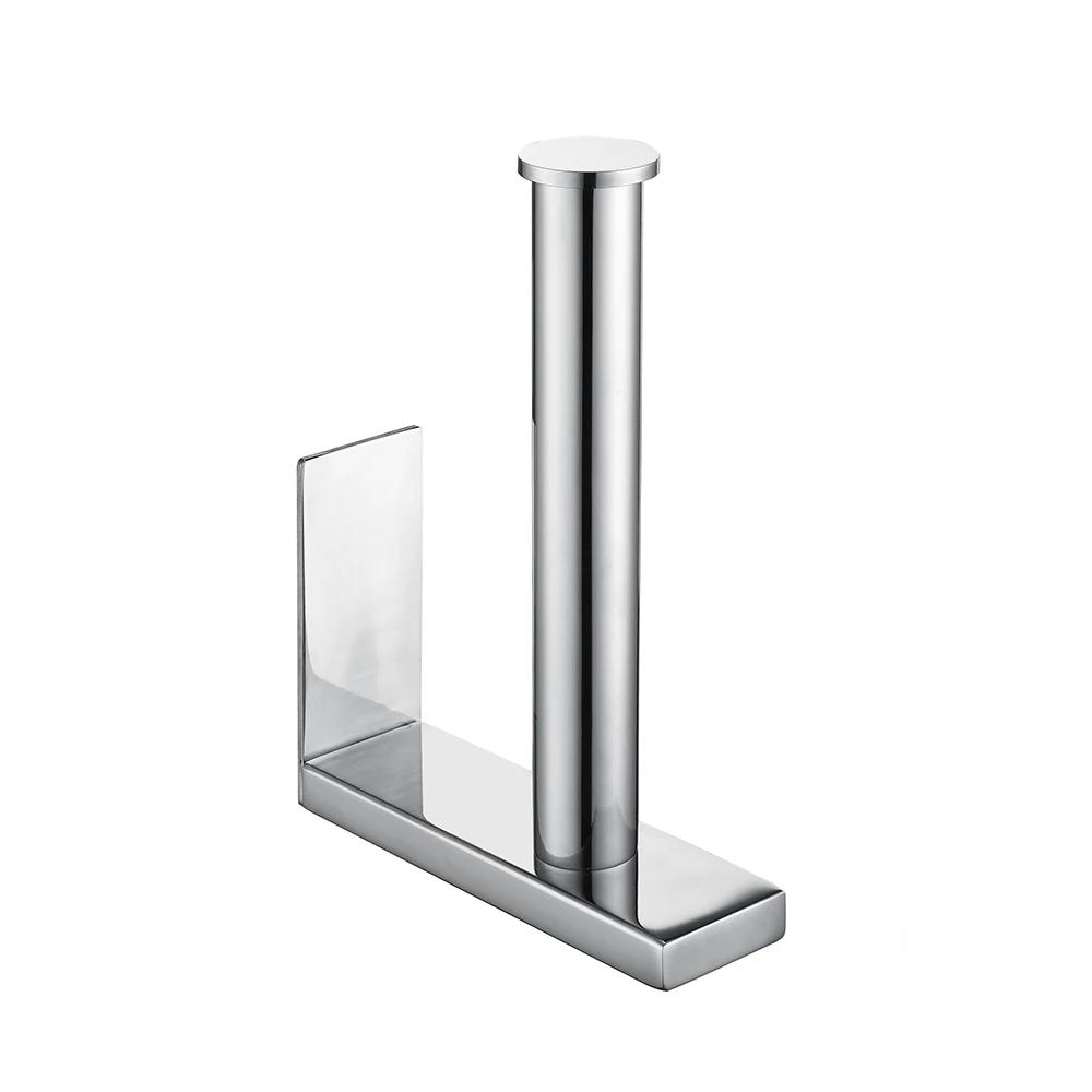 Black Design Easy To Install The Bathroom Kitchen Accessory Self Adhesive Stainless Steel Rustproof Toilet Paper Roll Holder