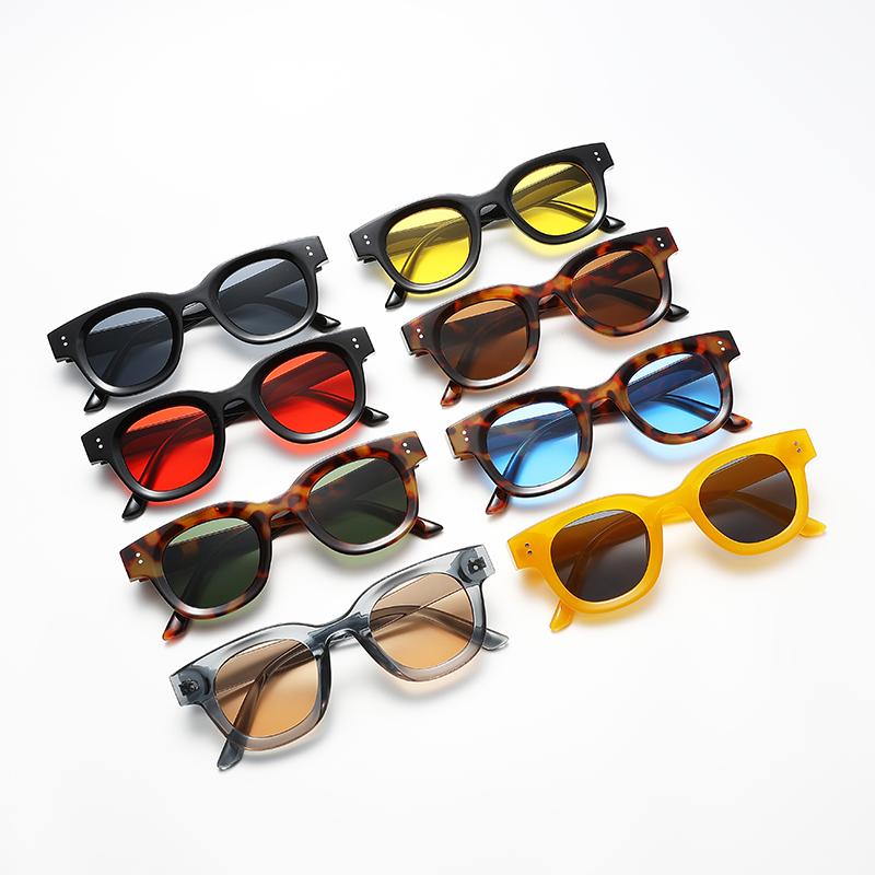 New Ocean Film Retro Oval Frame Sun Glasses Thickened Small Frame Fashion Sunglasses Female Simplified Design