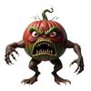Pumpkin Evil Figurine Spooky Resin Halloween Tabletop Decoration for Home Office Desk Decor Halloween Party Supplies