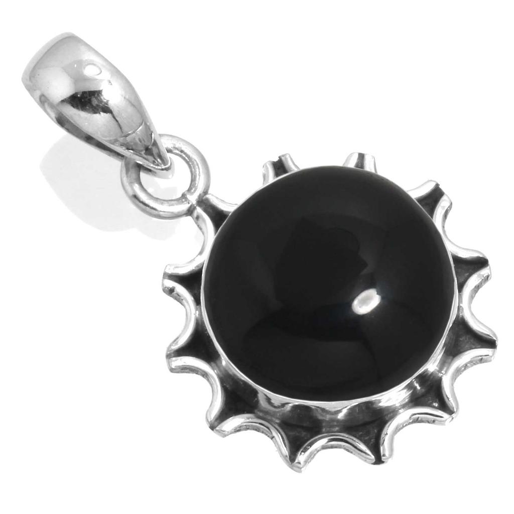 925 Sterling Silver Pendant Women Gemstone Handmade Jewelry Thanksgiving Gift Amber Amethyst Black Onyx Carnelian Garnet Quartz Green Onyx Gold Stone