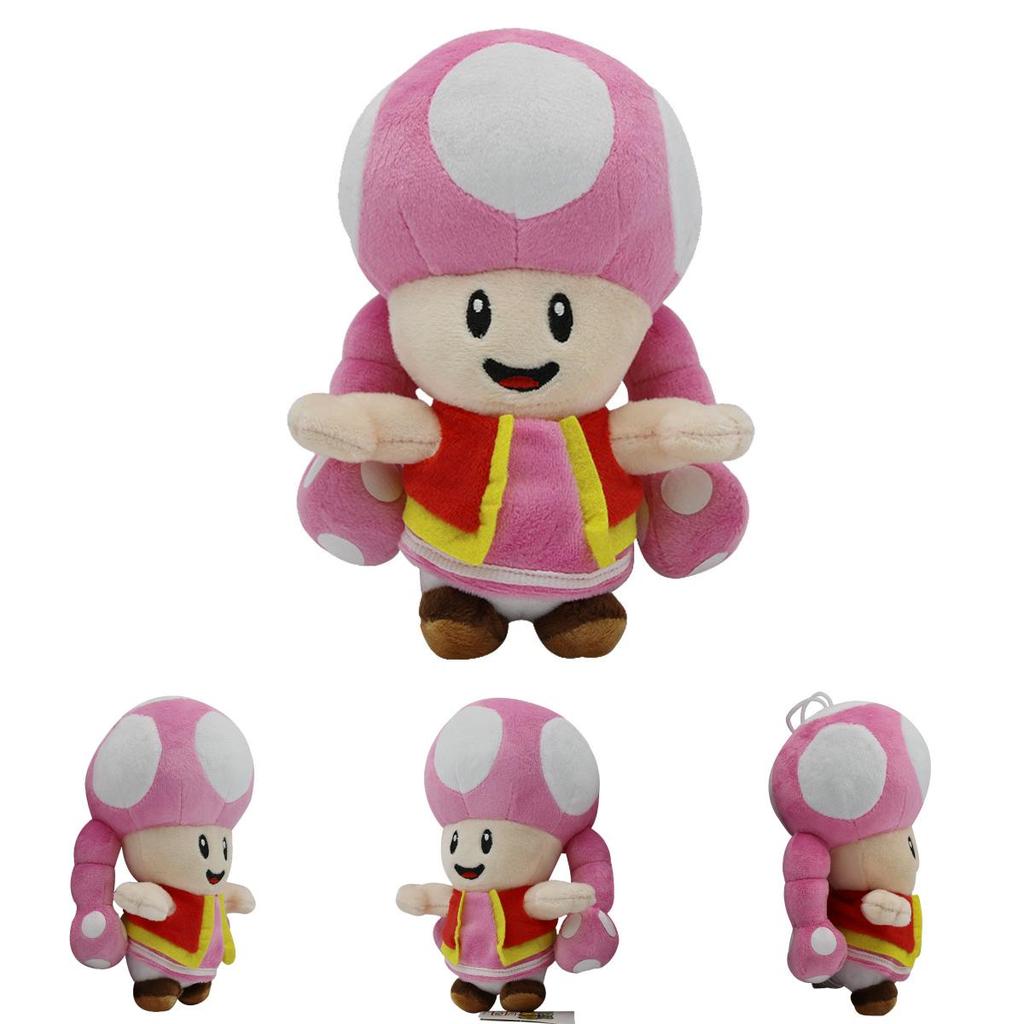 Nintendo Super Mario Bros Plush Toy Toadette Adorable 7" Soft Stuffed Animal Doll
