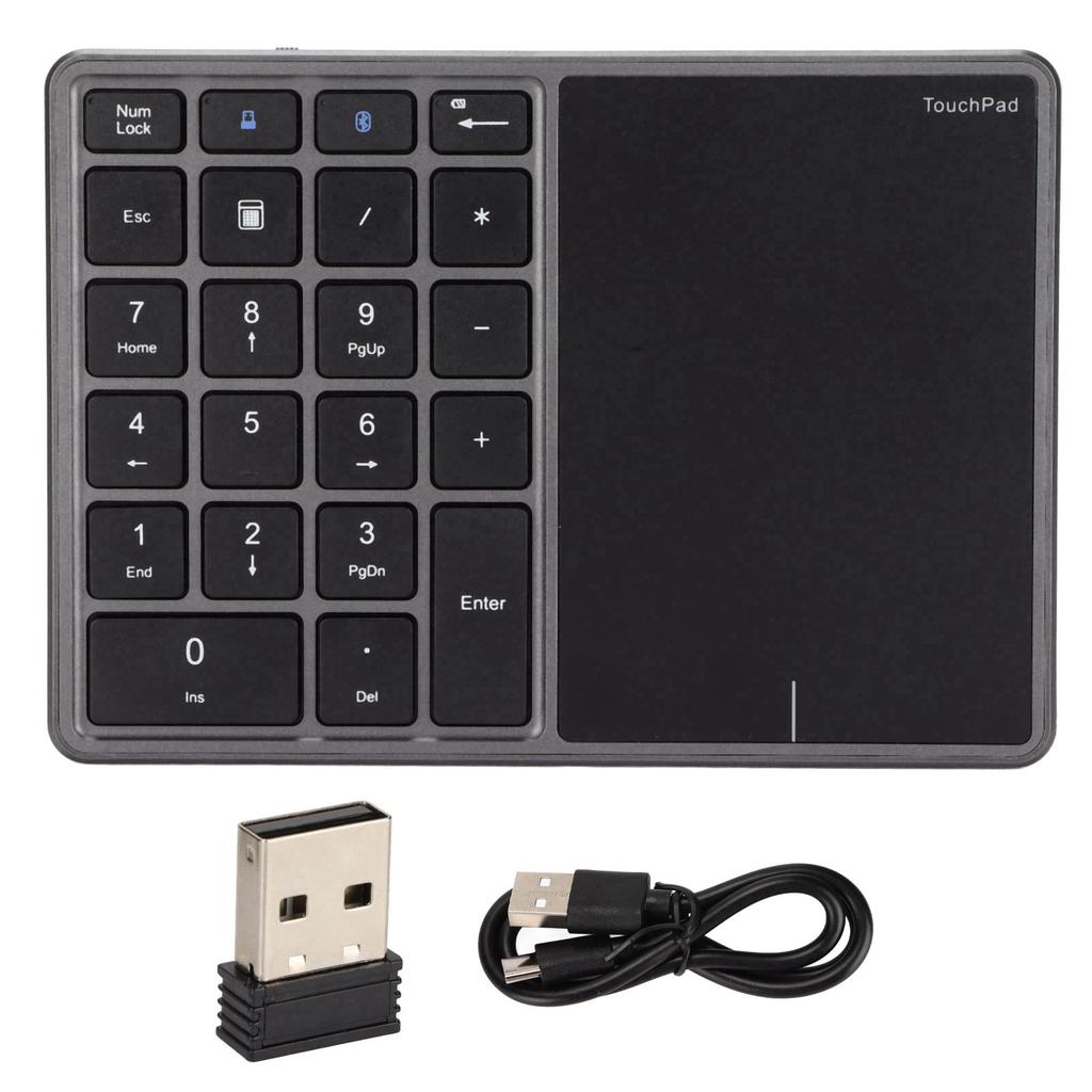 Wireless Numeric Keypad 2.4G 22 Keys Lightweight Portable Type C ABS Number Pad for Study Work