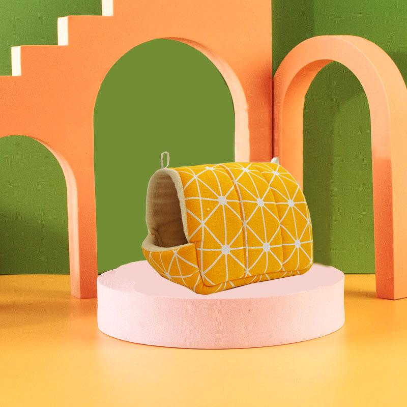 Warm Tiger Skin Bird Nest: Fleece-Lined Winter Hammock for Cockatiels