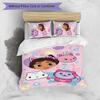 Gaby Dollhouse Printed 3PCS Bedding Set Soft Breathable Duvet Cover Pillowcases Set Washable Bedroom Decor Home Gift