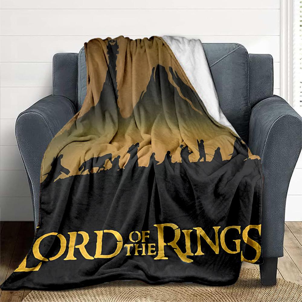 1pc Lord of the Rings Blanket Lightweight Flannel Throw For Sofa, Bed, Travel, Livingroom, Office, Couch, Chair, And Bed