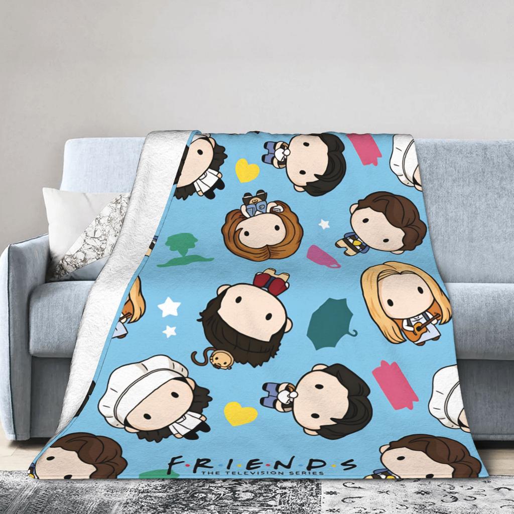 Friends Television Cartoon Blankets Warm Soft Plush Throw Blanket For Couch Bed Travel Office Flannel Bedspread Bed Cover