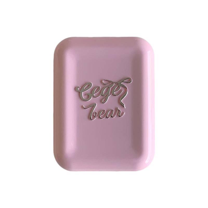 Gege Bear Transparenter Aufhellender Rouge-Puder mit Puderquaste - Weichzeichner Mattes Finish, Zwei-in-Eins Fixing-Puder