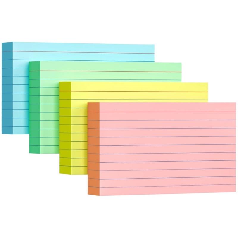 250Sheets Colorful Note Paper 3x5Inch Wide Lined for Writing Noting Journaling Study Card Note Cards Pocket Notecards