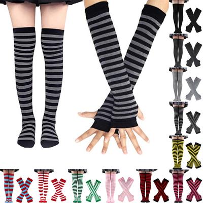 Frauen Hohe Qualität Knie Lange Socken Handschuhe Bein Socken Bunte Baumwolle Halloween Cosplay Vintage