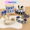 Handmade Women's Braided Bracelet with Blue Evil Eye & Embroidered Tassel Design