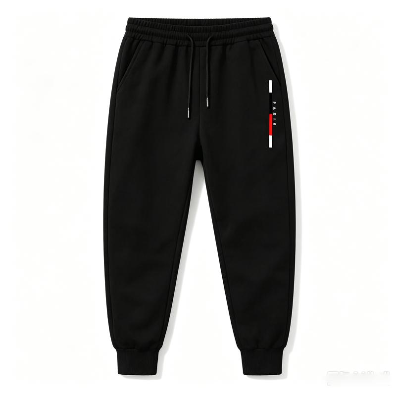 Men'S Pants with Elastic Waistband, Drawstring, Ribbed Cuffs, Casual Sports Joggers, Long Trousers for Men