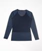 Munsingwear Long Sleeve Mesh UV Heat Fatigue MG5SUD22L Women's U-Neck Undershirt, Protection, Protection, Reducing, Golf, (Navy)