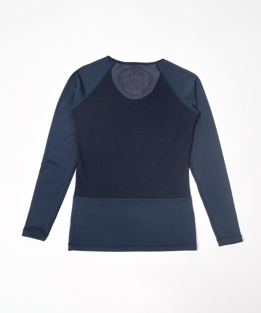 Munsingwear Long Sleeve Mesh UV Heat Fatigue MG5SUD22L Women's U-Neck Undershirt, Protection, Protection, Reducing, Golf, (Navy)