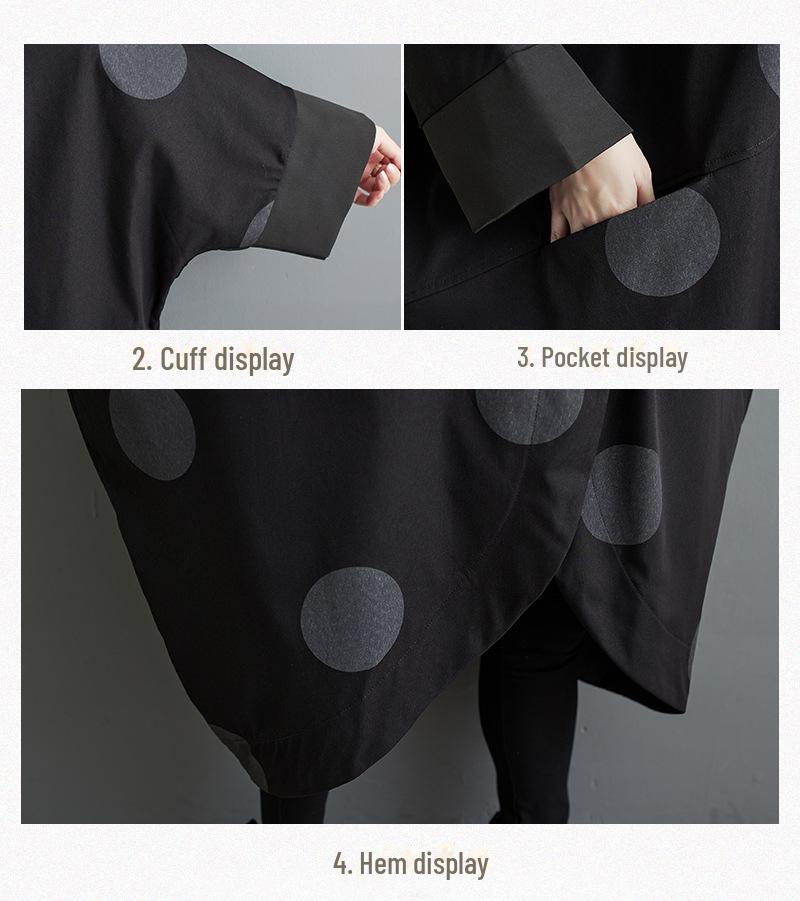 Retro Stand-Up Collar Bat Print Windbreaker Jacket for the Fall