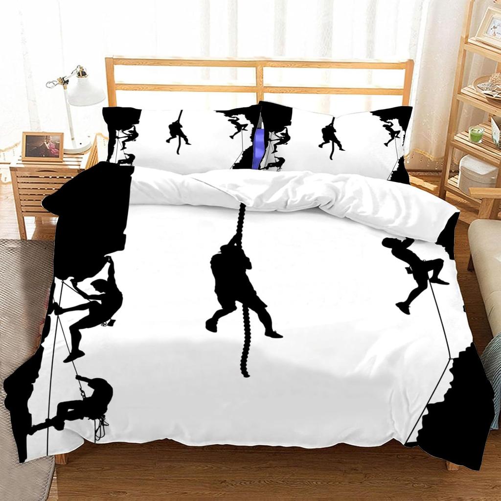 Rock Climbing Single Duvet Cover Set Teen Adult Bedding Sets 3D Print 2 Pieces Soft Microfiber Quilt Cover and Pillowcases 75*50