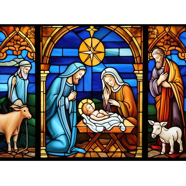 Birth of Jesus Photography Background Decorative Art Style Christmas Background Traditional Festival Nativity Background Banner