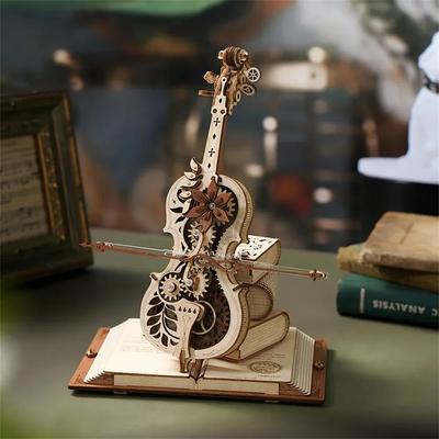 Robotime ROKR Mechanical Music Box 3D Wooden Puzzle for Kids Christmas Gifts